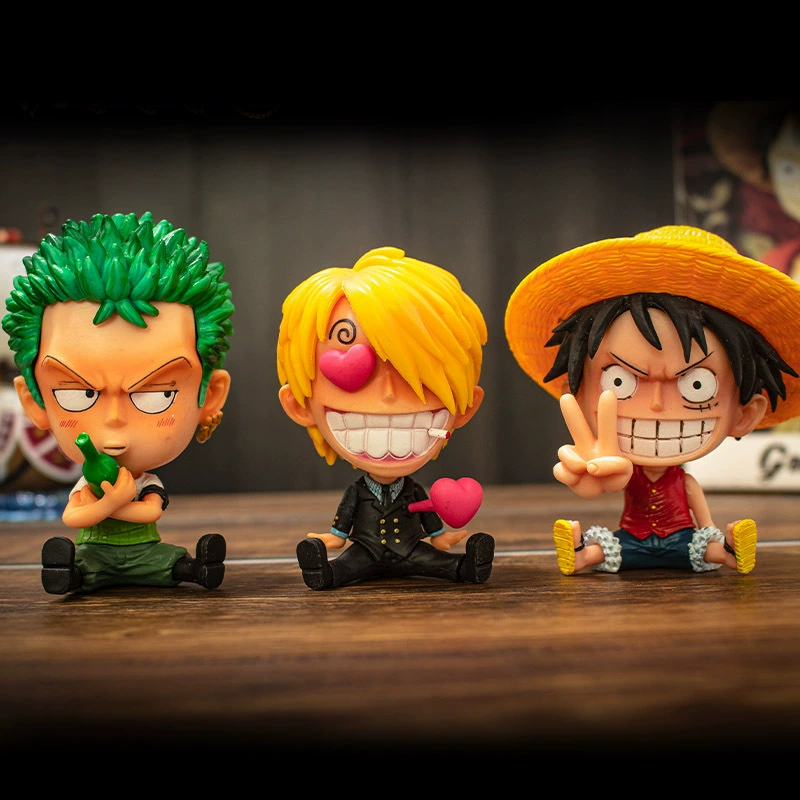 Q версия One Piece Datou Luffy Sonjo Bayes Emperor Doll Doll Blind Anime Swing Pack wholesale