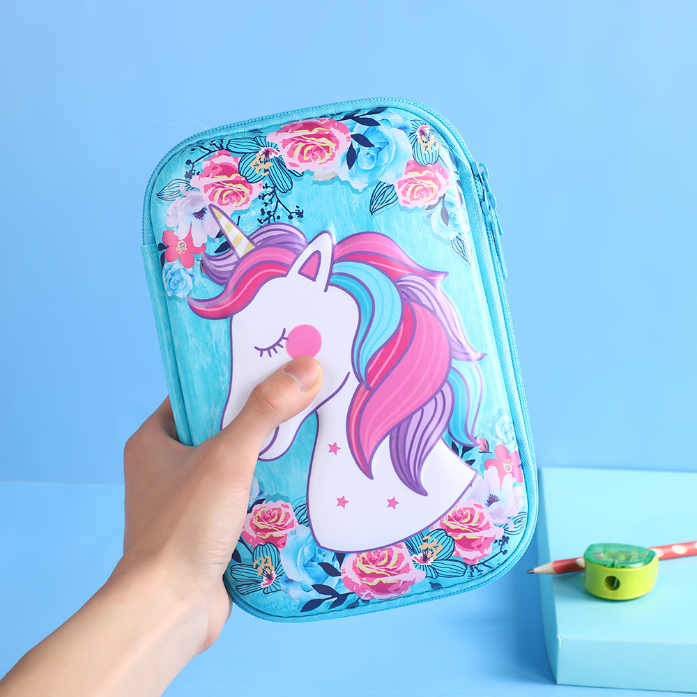 Caja de papelería 3D de dibujos animados de gran capacidad EVA lápiz caso niños lápiz caso multifuncional de múltiples capas de papelería al por mayor