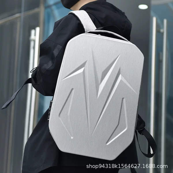 2025 New 15.6inch Men's Backpack E-Sports Backpack Men's Cross-Border Business White Collar Pc Hard Shell Computer Bag