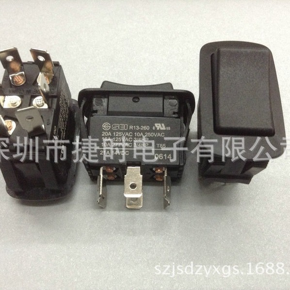 厂家供应热卖推荐 供应批发 翘板开关R13-260E1 方形船型开关