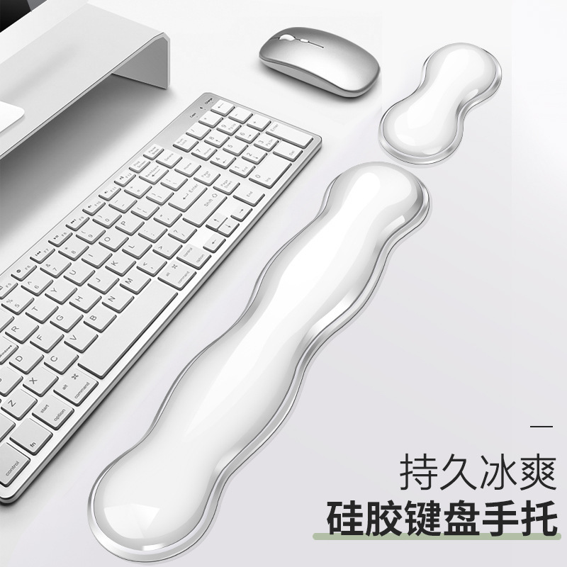 Factory direct mechanical keyboard hand rest office wrist pad silicone cool transparent wholesale mouse wrist rest Amazon