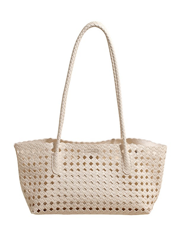 Bolsa de hombro de tejido hueco para mujeres 2026 nueva moda coreana transfronteriza bolso de madre y bebé bolso de lujo ligero