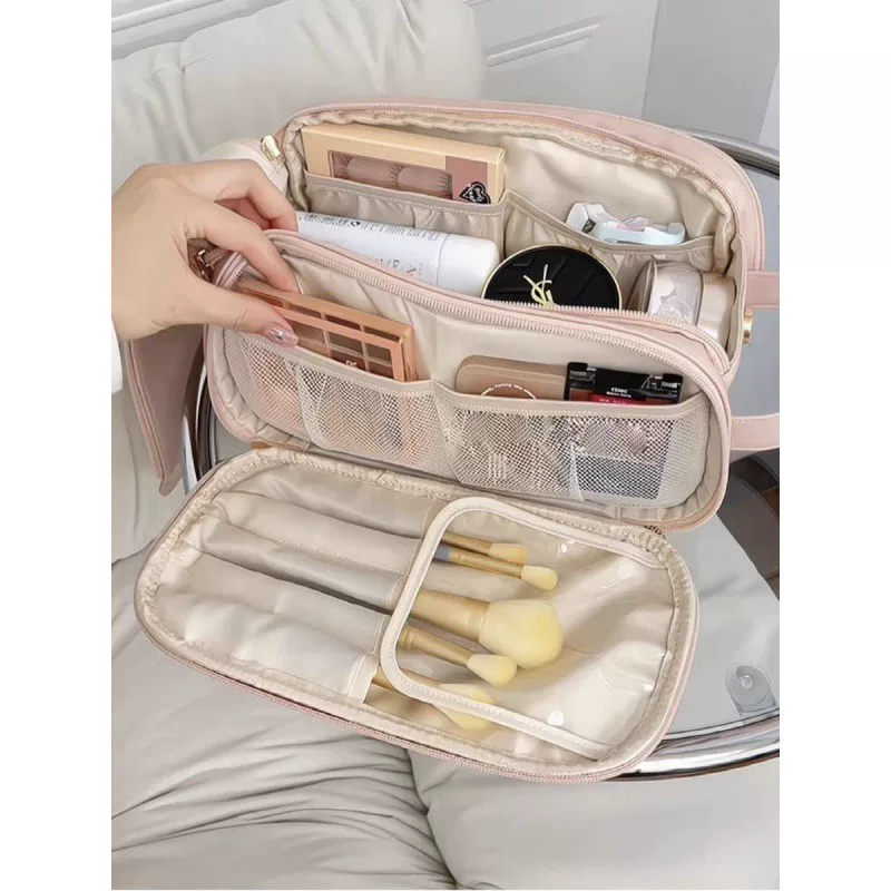 Емкая портативная косметичка бренда для путешествий, organizer bag на выезд, 2024 год