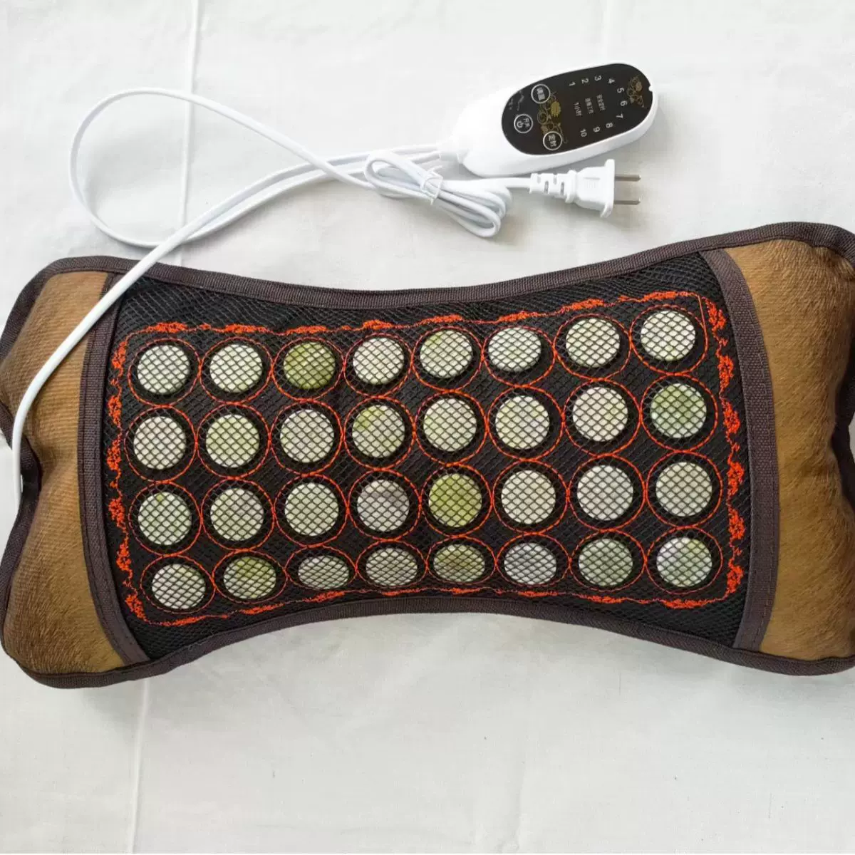 玉石枕头 厂家批发 加热颈椎枕 电加热玉石枕头 保健按摩玉石枕