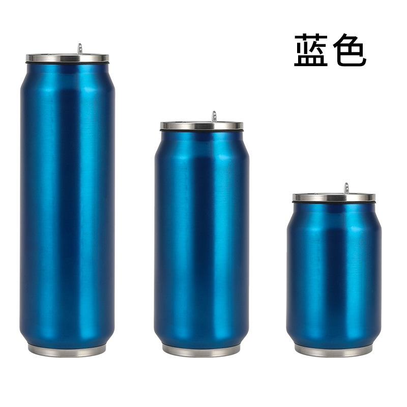 Sublimación térmica creativa de acero inoxidable aislamiento de alta capacidad lata de cola taza de agua de paja de estudiantes taza de regalo personalizada