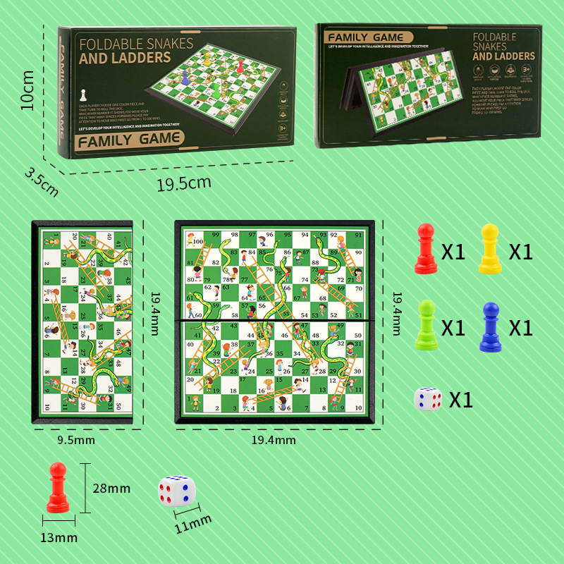 Ajedrez de vuelo internacional ludo ajedrez go-go damas juego de ajedrez puzzle magnético plegable transfronterizo image 9