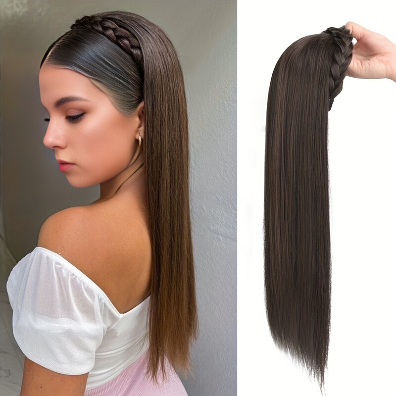 Aliexpress Foreign Trade Can Provide Headbands for Long Straight Hair, Full Wigs, Source Factory, Stable Supply of Long Curly Hair