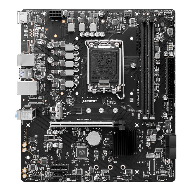 Материнская плата для игрового ПК MSI PRO B760M-B DDR4, совместима с процессорами 13400F/14400