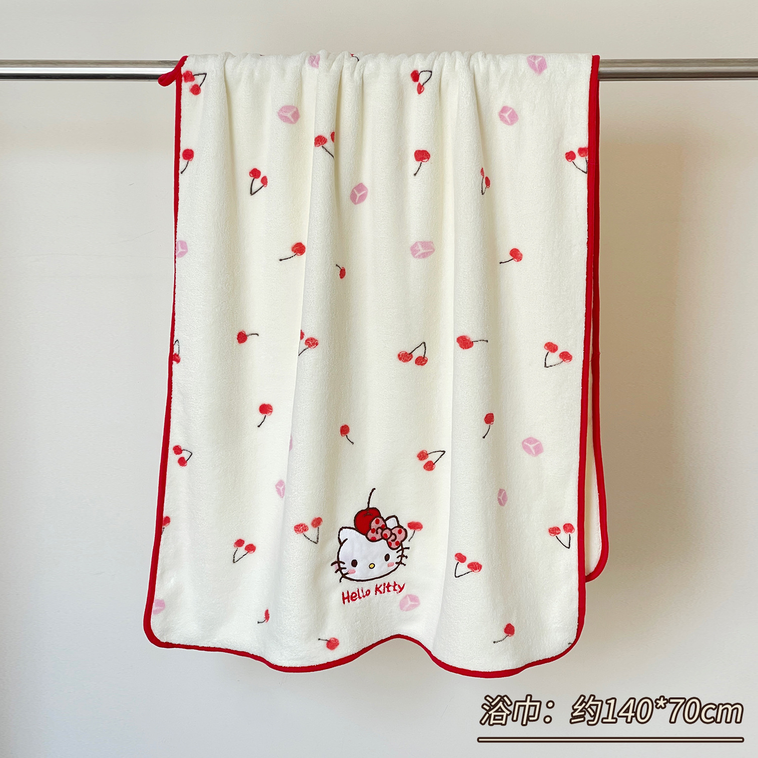 Genuina toalla de baño de gatito impresa coral vello que algodón absorbente rápido baño seco gran toalla lindo sombrero de cabello seco