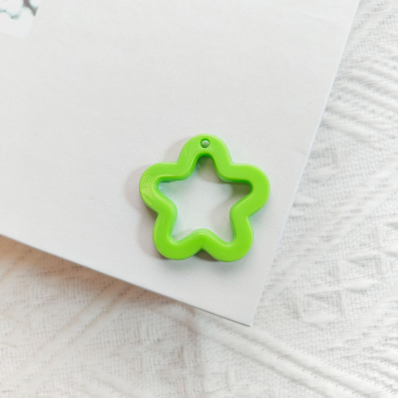 30 ミリメートルアクリルカラー五芒星マクロン DIY キーホルダーペンダントペンダントネックレスイヤリングジュエリーアクセサリー|undefined