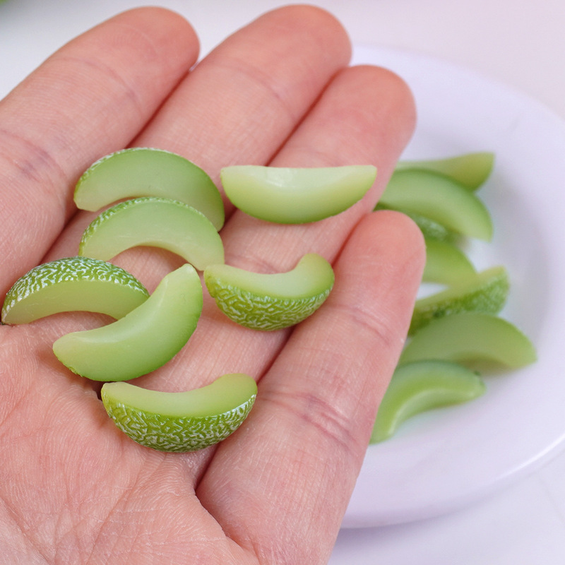 2 センチメートルシミュレーションミニメロンスライス diy ミニキッチンメロン食材小道具ミニチュア食品おもちゃフルーツアクセサリー|undefined