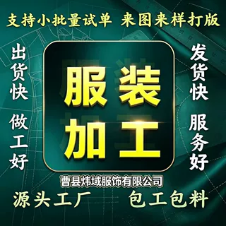 服装加工定制 来图 来样 包工包料各种款式服装定制