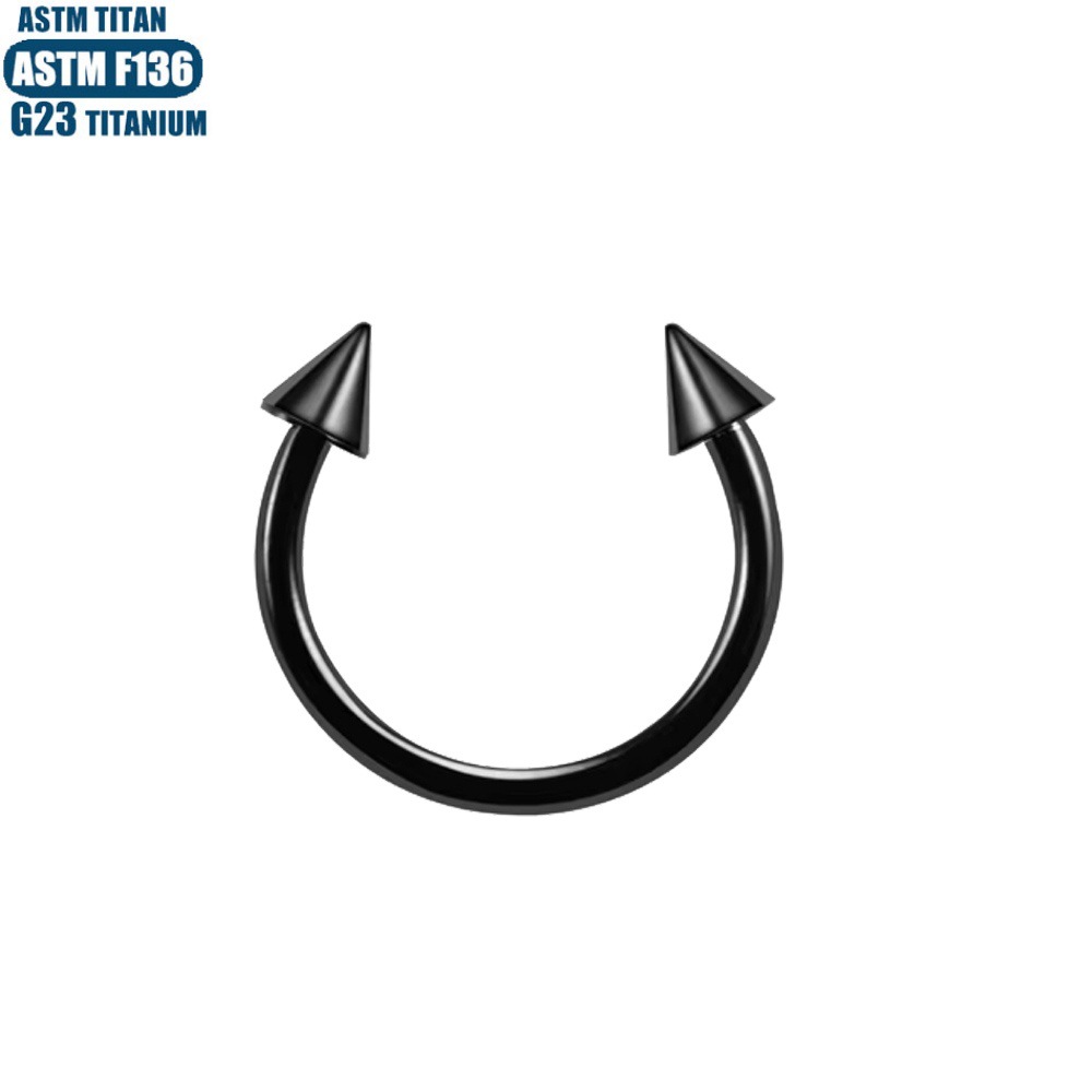 F136 Titanium Nose Ring Septum Ring Horseshoe Rod Lip Nail Ear Bone Ring Internally Threaded Piercing Jewelry detail image 9