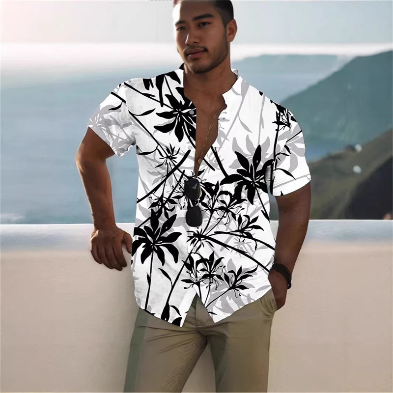 2024 Coconut Tree Beach Vacation Party Men's Shirt Men's Hawaiian Shirt Casual Top 2024 Coconut Tree Beach Vacation Party Men's Shirt Men's Hawaiian Shirt Casual Top