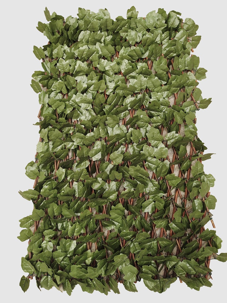 Valla artificial hoja patio valla balcón decoración verde Planta artificial jardín bloqueo valla al aire libre