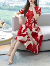 N 35737 Plus Size Korean Style Dress �����������ȹ �羳����