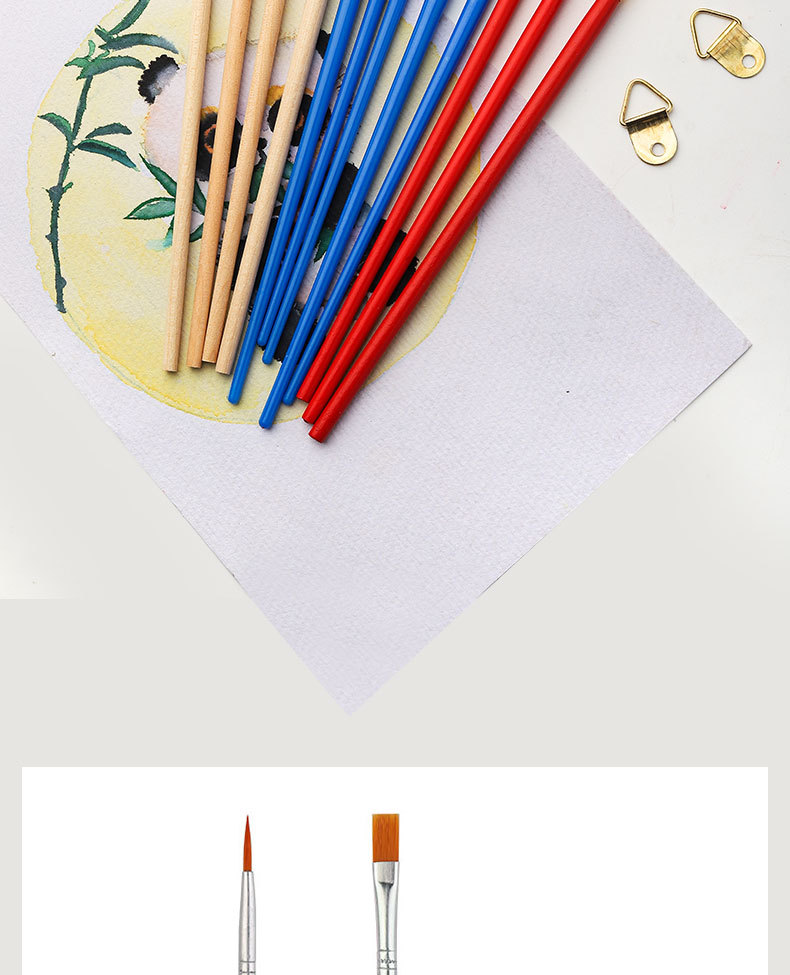 3件套数字油画画笔套装塑料杆2支装勾线笔数字油画笔4支装详情12