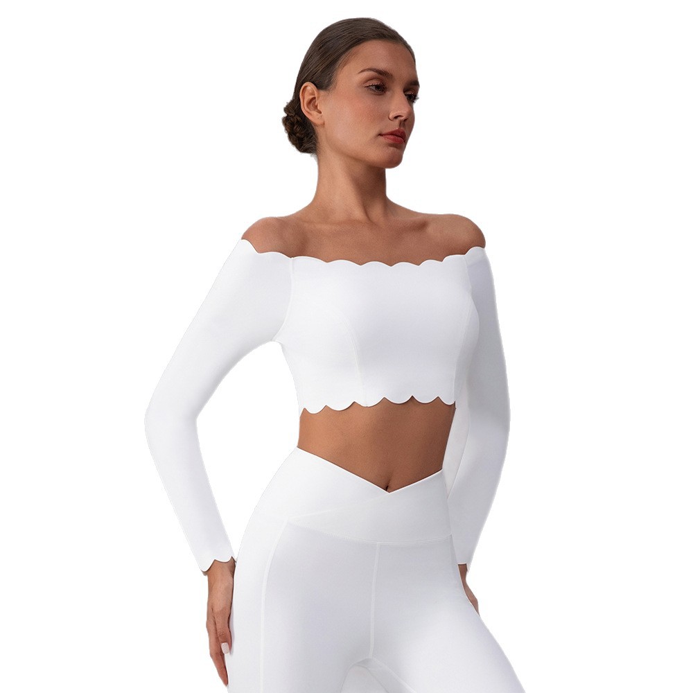Diez recuerdos vestidos de yoga con hombro con cojín de pecho chaleco de manga larga corrida a prueba de choque taza sostén deportivo