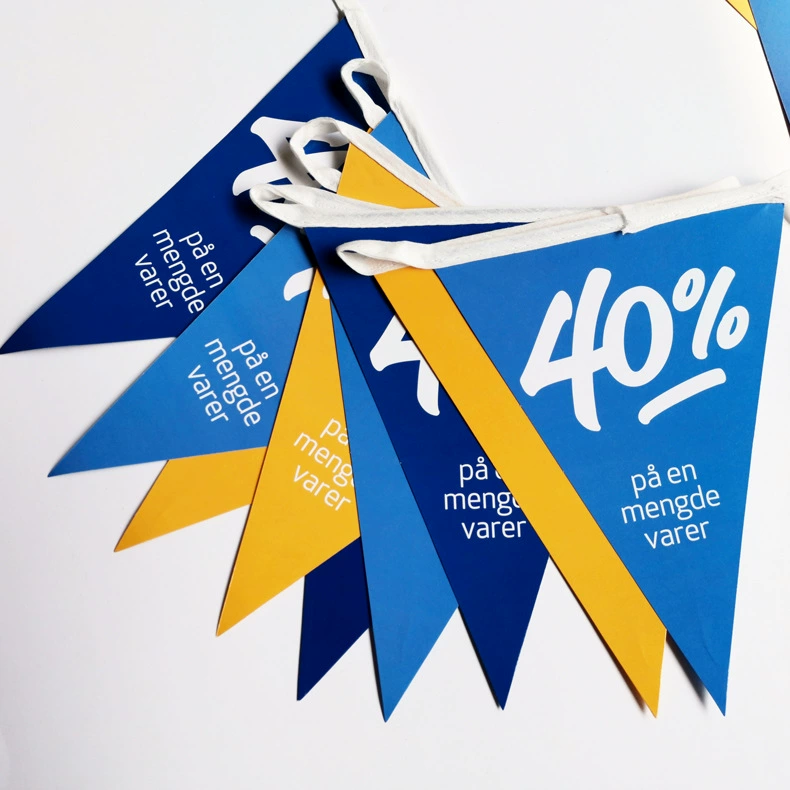 Подгонянная фабрикой Юбилейная кампания по празднованию магазина Флаг Строка Флаг Открытие кампании Реклама Флаг торгового центра