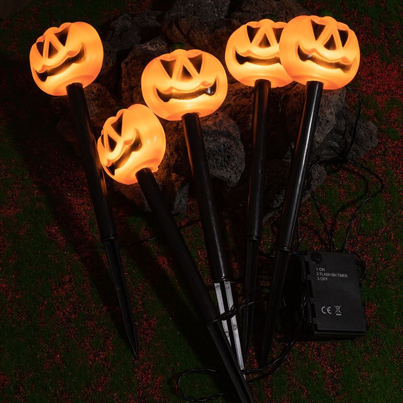 Halloween jardín al aire libre impermeable decoración de lámparas LED calabaza fantasma solar enchufe decoración de Halloween