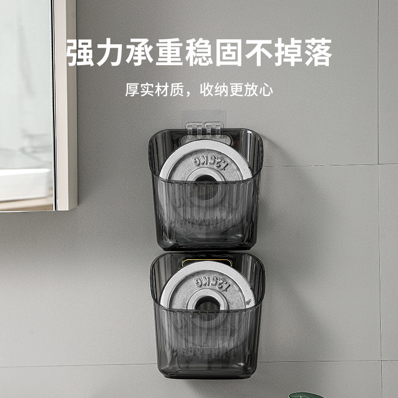 透明な収納かごのネギとニンニクの小さいかごの多層の台所の物置棚のトイレの浴室の壁掛け式の収納の神器|undefined