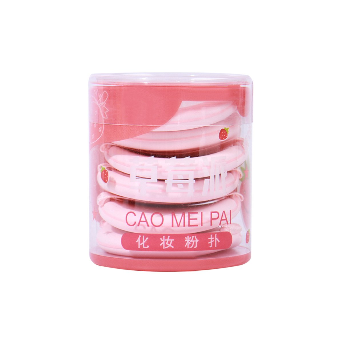 Nuevo polvo de doble cara puff pastel de fresa maquillaje esponja barril mojado y seco de doble uso no comer polvo 6 piezas cojín de aire polvo puff al por mayor