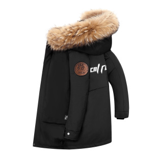 Factory Direct new children's down jacket boys' cold-proof thickened warm long parent-child clothes winter coat cold-proof