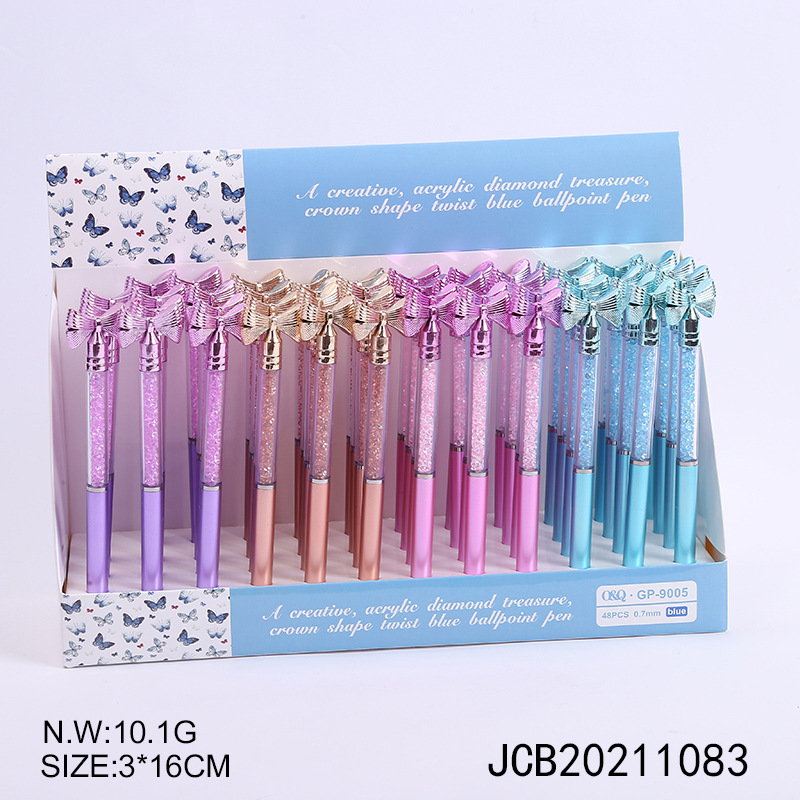 金翅膀 Bow tie, ballpoint pen for St. Valentine's Day, multicoloured rollerball pen for students, Birthday gift