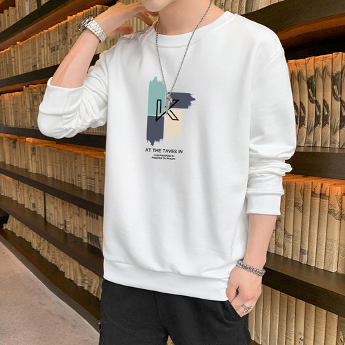 New autumn spring long-sleeved T-shirt men's sweatshirt bottoming shirt men's round neck pullover sweatshirt for men