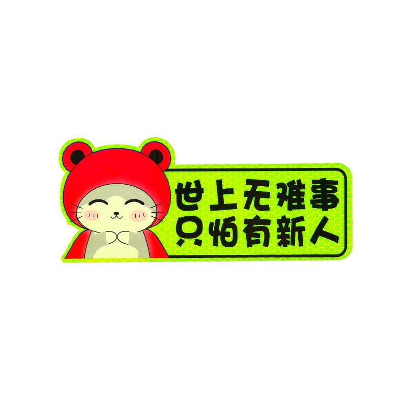 Retroreflective cartoon magnetic sticker