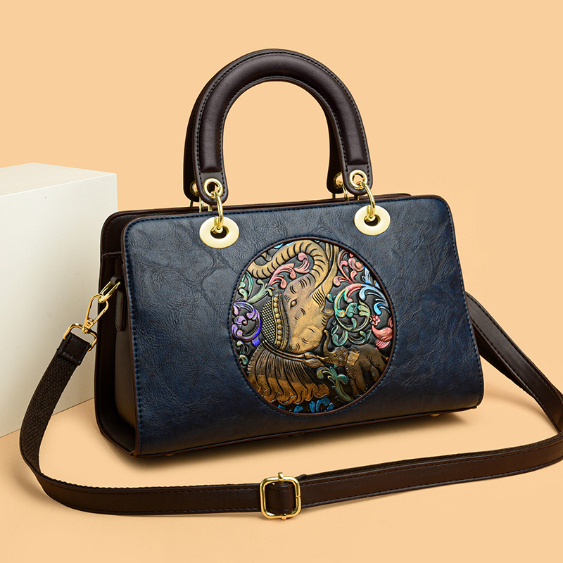 Bolso de mujer 2023 nueva moda elegante de mediana edad mamá bolsa de moda simple hombro bolsa de mensajero