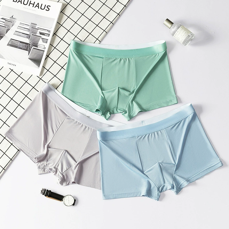 Мужское нижнее белье из ледяного шелка, мужское летнее прозрачное Мужское нижнее белье больших размеров, непачкающее дышащее Мужское нижнее белье, боксеры 4xl