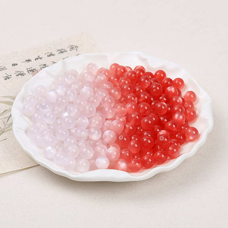 10mm彩色感光变色猫眼树脂珠手工diy抖音同款项链散珠子饰品配件|undefined