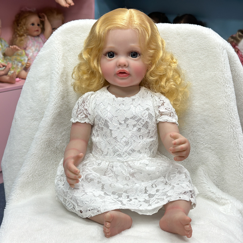 Regalos pesados de cabello largo transfronterizo bebé muñeca de lavado de agua muñeca calmante simulación de vacaciones cambiarse de niña