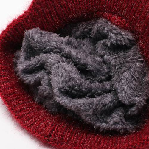 中老年帽子女批发2021冬季新款老太太针织帽 加绒保暖舒适毛线帽