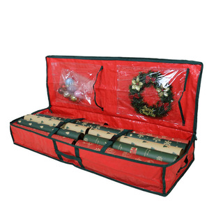 cross-border christmas decoration storage bag pe woven storage bag gift packaging christmas holiday greeting card wrapping paper storage