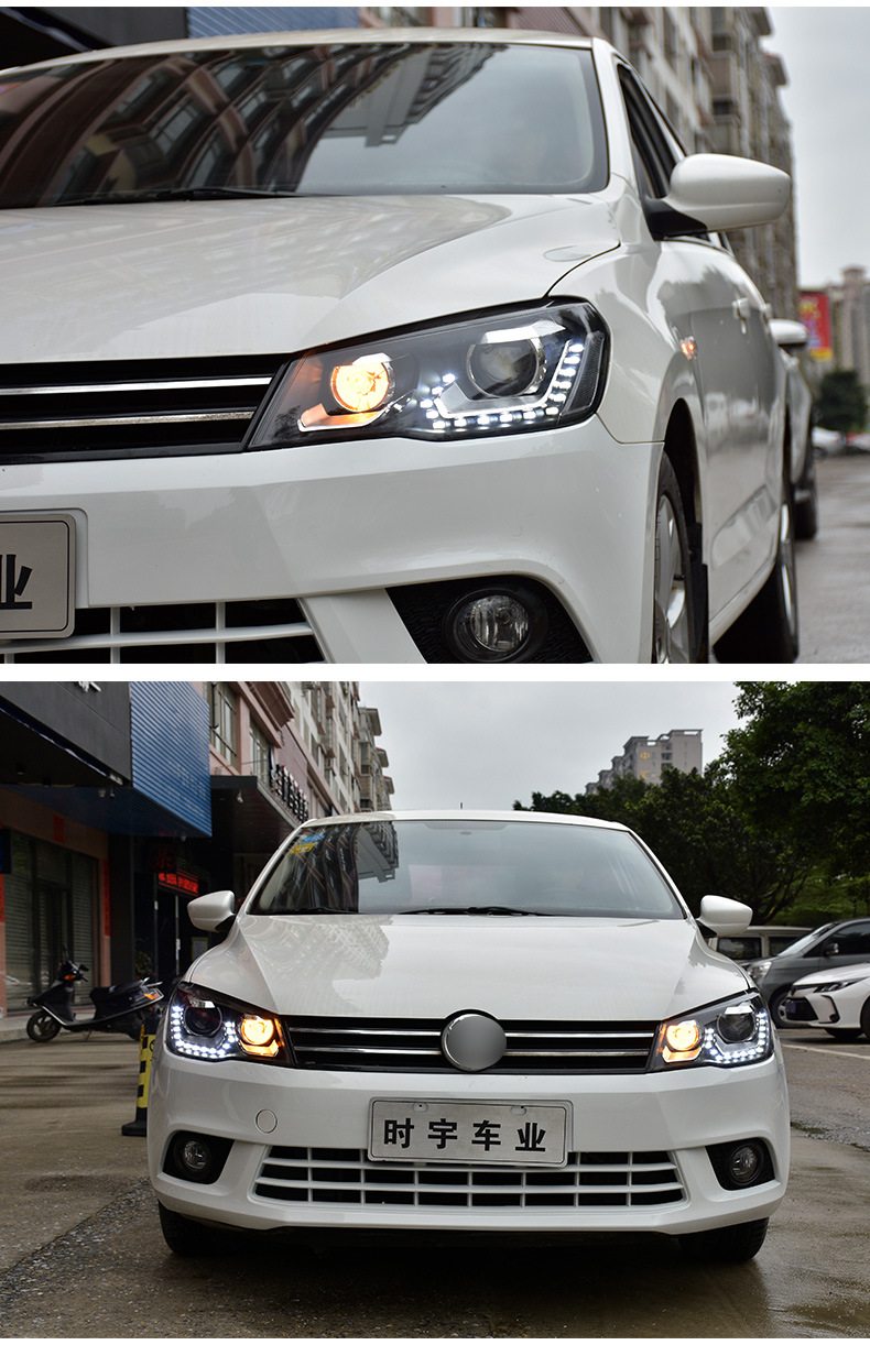 Jetta Headlight Assembly 13-16 Models Volkswagen Jetta Modified Lens Xenon Lights Led Headlights Led Daytime Running Lights