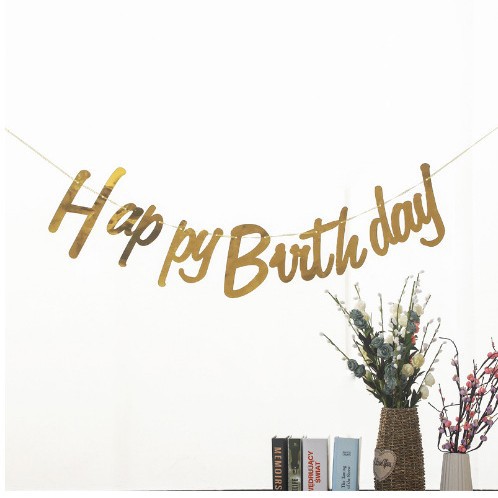 Bandera de fiesta de cumpleaños de bebé de un año de edad ins una pieza palabra Feliz cumpleaños tirar bandera