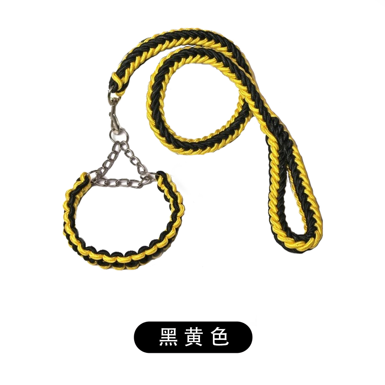 Venta al por mayor nacional tejido a mano de ocho hilos collar de cadena de perro a prueba de explosiones Punch P cadena correa para mascotas cuerda de perro collar de perro