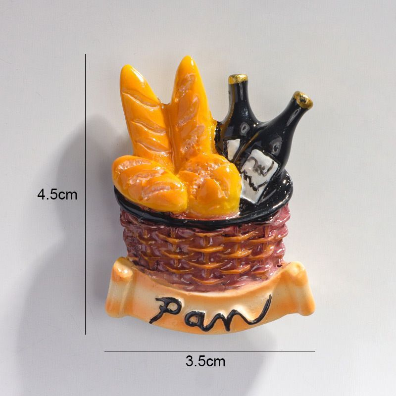 クリエイティブ3D冷蔵庫貼りシミュレーション食品かわいい磁力貼りメッセージ貼り磁気貼り立体樹脂磁石貼り|undefined