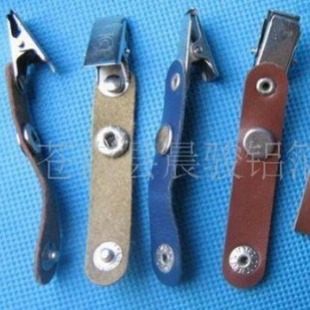 Supply of Imitation Leather Badge Clips, English Clips, Badge Clips, Id Card Clips