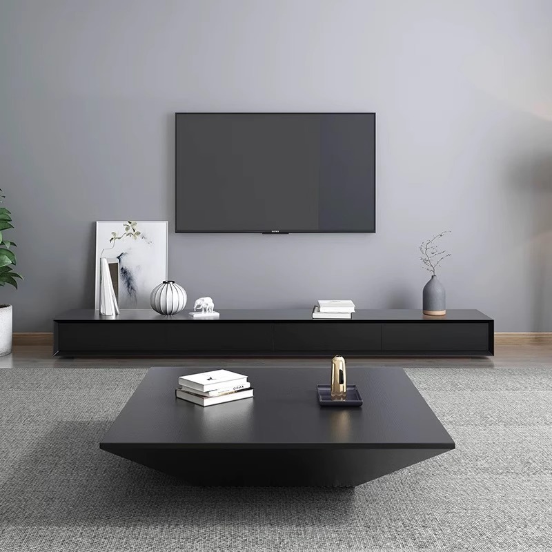 Moderno italiano simple luz de lujo TV gabinete mesa de té combinación nórdico minimalista grande y pequeño apartamento cuadrado integrado mesa de té