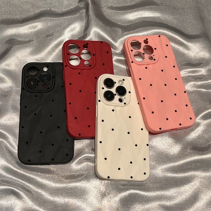 Ins小波点適用アップル16promax携帯ケースiPhone15全包式14シンプル13ソフトケース12/|undefined