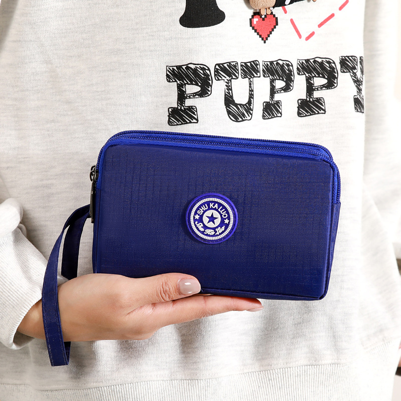 Nuevo bolso de teléfono móvil de tres capas de 7 pulgadas bolso de mano de tela bolso de cambio bolso de mano bolso de promoción