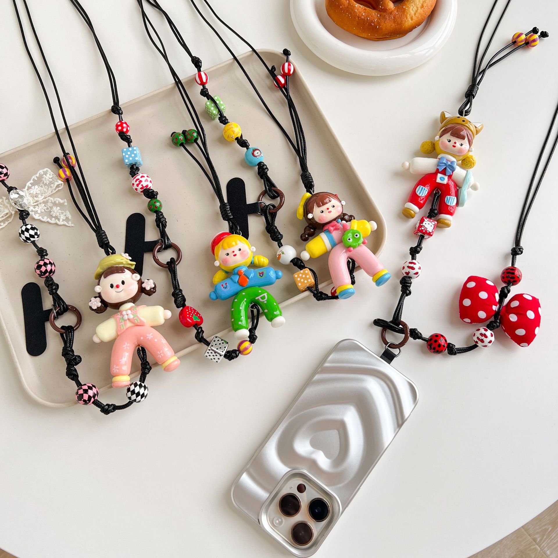 Original Design Handmade Bead Phone Strap Camera Strap Crossbody Anti-Loss Lanyard