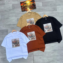 �¿���ʽT������Բ����ɰ������������Oversized Men's T-Shirt