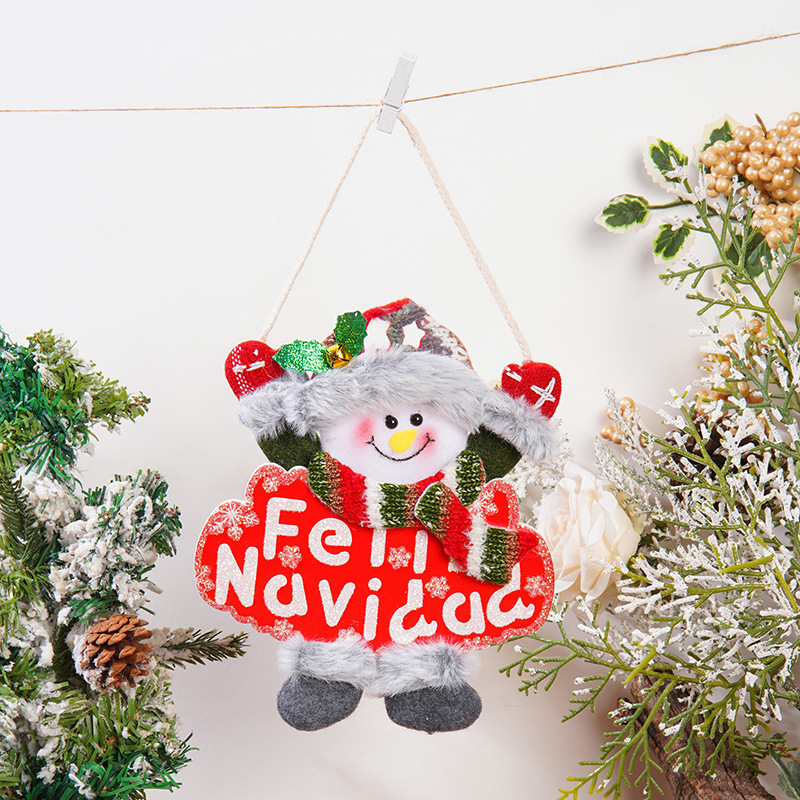 Kit de adornos navideños de tela, colección de colgantes para árbol de Navidad y regalos