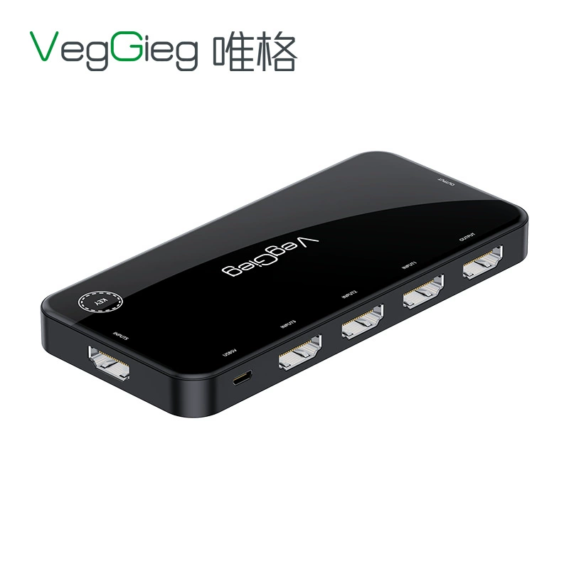 Weige HDMI-сплиттер 1 вход на 5 выходов, видео-сплиттер 2 в 1, 4K HD, 1 минута 4 HDMI удлинитель