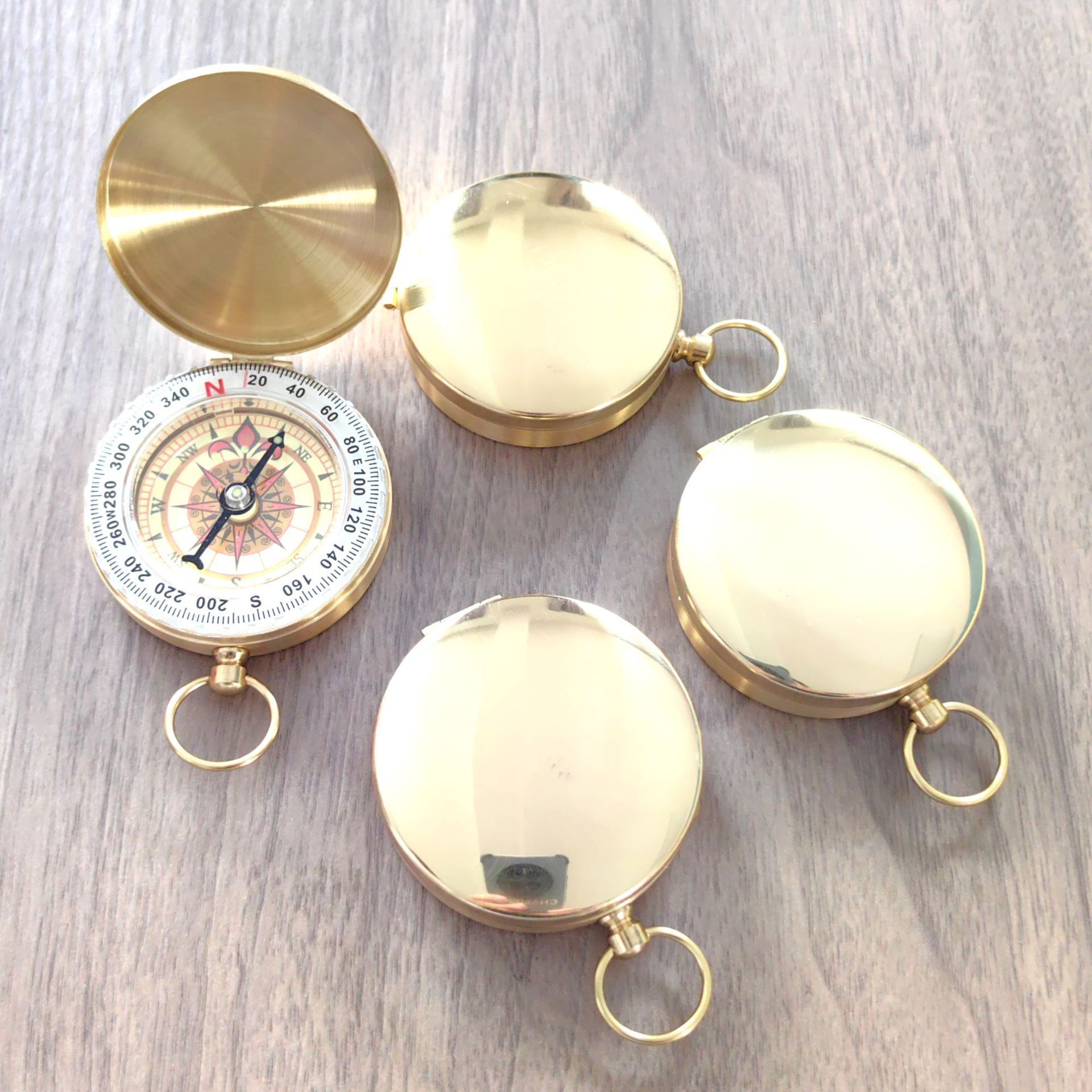 Production and Wholesale Flip-Top Outdoor Compass Outdoor Enhanced Luminous Multi-Functional Compass High-End Pocket Watch