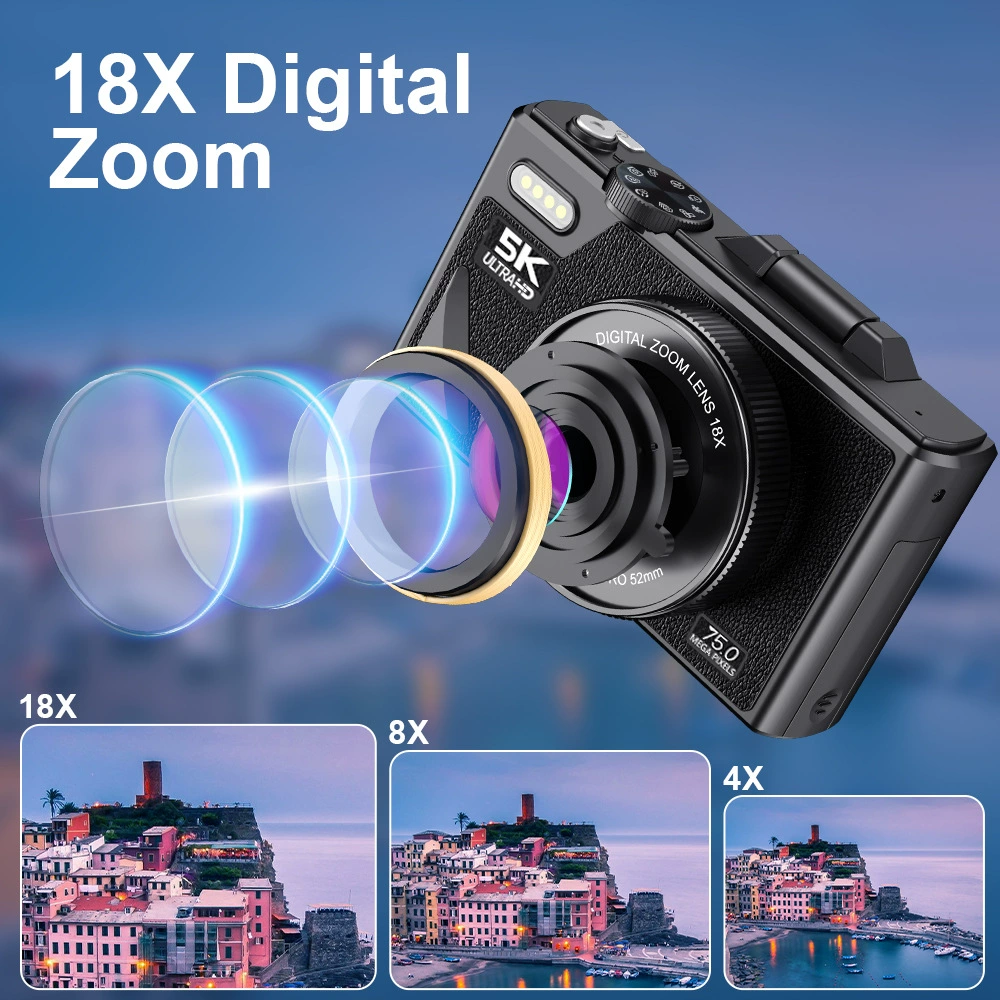 Cross -border ultra -clear digital camera HD digital camera camera 68 million micro single -screen screen camera wifi